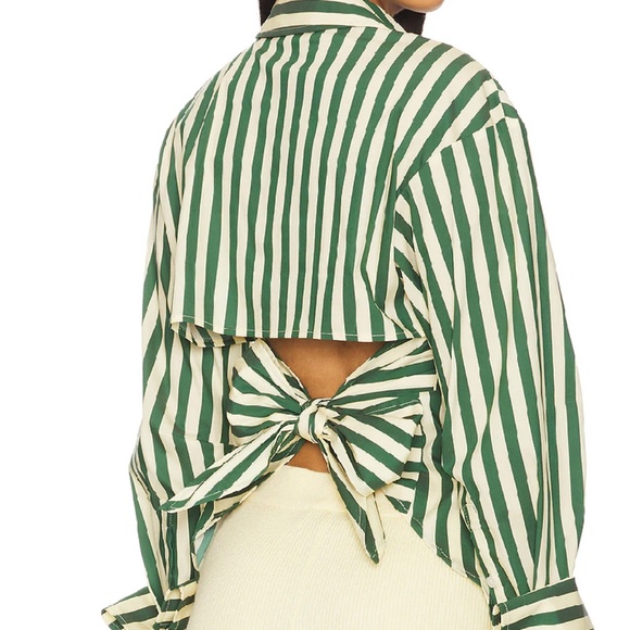 SIMONMILLER Loch Poplin Button-Up in Green - Picture 7 of 7